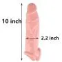 Wearable Rod Extension Enhancer Girth Extender Sleeve for Men Male 10 INCH Skin