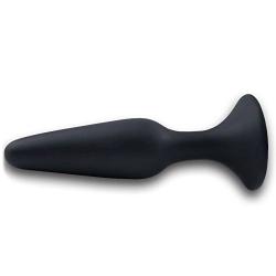 Small Silicone Anal Plug - Tapered Thin Butt Stimulator - Suction Cup Base