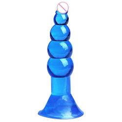 BUBUCAST 10.5x2.5cm 5 Balls Silicone Amal Beads Plugs Strong Suction Cup Toys for Women Men