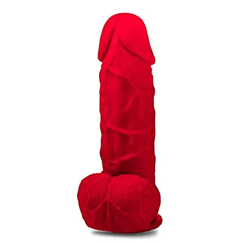 Lickerlish Rummy Fatty 8" Ultra Thick Premium Silicone Dildo Suction Cup, Red, 2 Pound