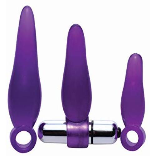 Frisky Fanny Fiddlers 3 Piece Finger Rimmer Set with Vibrating Bullet