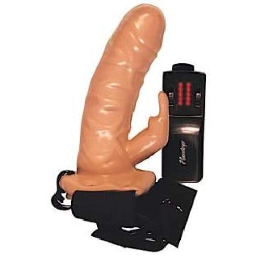 Nass-Walk Inc. Strap-on Power Cock With Vibrating Rabbit, Flesh