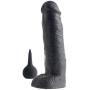 Pipedream King Cock Squirting Cock with Balls, 11", Black