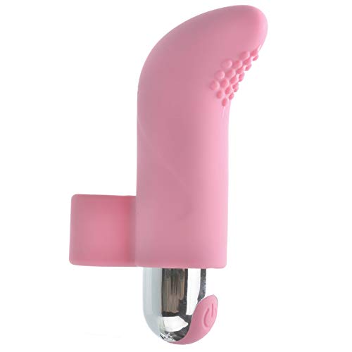 Adam & Eve Powerful 10 Speed Rechargeable Silicone Finger Bullet Vibe - Pink