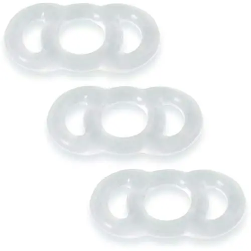 LeLuv Cock Rings Eyro Clear Silicone .6 inch Unstretched Diameter 3 Pack LeLuv Cock Rings Eyro Clear Silicone .6 inch Unstretched Diameter 3 Pack