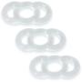LeLuv Cock Rings Eyro Clear Silicone .6 inch Unstretched Diameter 3 Pack
