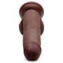 Usa Cocks Ultra Real Dual Layer Suction Cup Dildo, Dark Skin Tone, 8 Inch