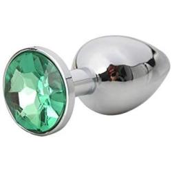 Jeweled Anal Plug,Hezong Beginners Stainless Steel Butt Plug Massage Sex Toy for Women and Men (S)