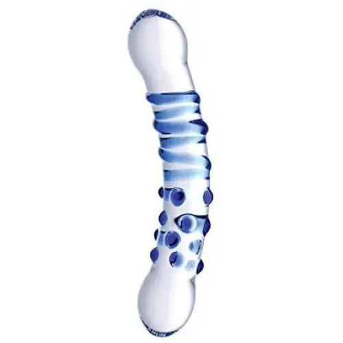 Prisms Dual Ended Glass Dildo, Blue Prisms Dual Ended Glass Dildo, Blue