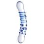 Prisms Dual Ended Glass Dildo, Blue