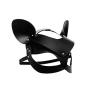 Xr Brands Bad Kitten Leather Cat Mask, Black