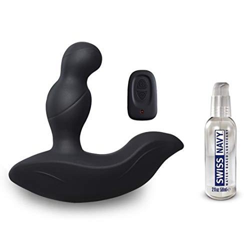 Louis Remote Control Wireless P Stimulator & 2 Oz Swiss Navy Water-Based Lubricant