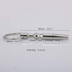 80Mm Hollow Urathral Dilators Stainless Steel Urethral Plug Penis Plug Urethral Sounds Tube Stretching Sex Toys for Men