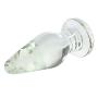 Alphapex 7.87 Inch Giant Glass Butt Plug Extra Huge Crystal Anal Plug Pleasure Bomb Plug Anal Trainer Anal Expander Training Sex Toy