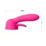 Mini Massager Attachments Massage Accessories Accessory Attachment Silicone- Three Different Styles (Pink)