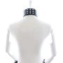 kanersty Black PU Leather Handcuffs with Lock Neck Strap Adjustable Tied Bondage Set