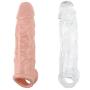 True Feel Realistic Male Extension Extender Enhancer Sleeve with Ball Loop Stamina Trainer for Men (Color : Natural)