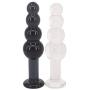 Eastern Delights Crystal Beads Anal Butt Plug Trainer Sex Toy for Beginners, Glass Pleasure Wand (Black)