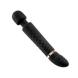 Wand Massager for Women, Waterproof 12X Dual-Cavaliers Multi-Speed Cordless Rechargeable Powerful Therapeutic Wand Massager for Muscle Aches & Sports Recovery,Travel Friendly