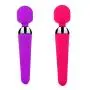 Powerful Hand Held Magic Massager Vibrating Cordless Personal Body Therapeutic Silicone Wand Massager with 8 Speeds and 20 Mode (Purple 2)