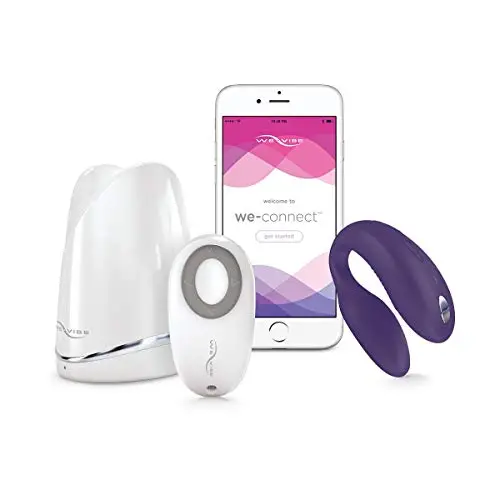 WE-VIBE Sync Adjustable Couples Vibrator with Remote or Pairing App, Powerful Vibrations, Waterproof, USB Rechargeable with 30 ML We-Vibe Lube WE-VIBE Sync Adjustable Couples Vibrator with Remote or Pairing App, Powerful Vibrations, Waterproof, USB Rechargeable with 30 ML We-Vibe Lube
