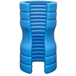 Doc Johnson OptiMALE™ - TRUSKYN™ Silicone Stroker - Ribbed - Blue