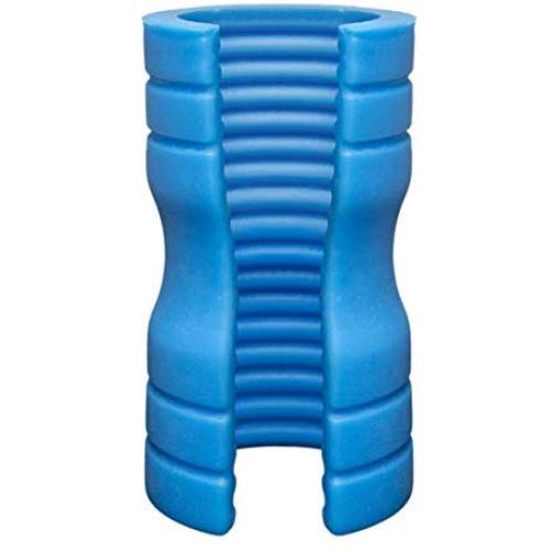 Doc Johnson OptiMALE™ - TRUSKYN™ Silicone Stroker - Ribbed - Blue