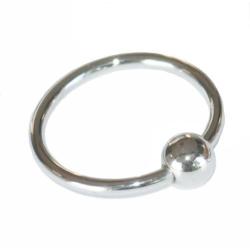 Cock Ring Penis Head Ring Jewelry with Rolling Ball Penis Glans Ring 316 Surgical Stainless Steel (Small)