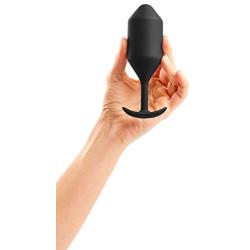 B-VIBE - Snug Plug 4 - Precision-Shaped, Snug & Comfortable Fit Plug That Provides A Sensual Feeling of Fullness (Insertable Size: 13.3 cm / 5.2 in x 4.4 cm / 1.7 - Weight: 257 Grams - Color: Black)