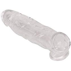 Transparent Silicone penile Condom Expander expands Male Chastity Toys Lengthen Cock Sleeves