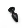 Glass Wand Pleasure Black Glass Wand Adult with Anal Beads (Style A)