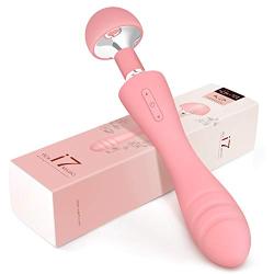 S600L Silicone Wireless Massager Vibrator, Double Motor, G Spot Clit Dildo for Women, Rechargeable Waterproof Clitoral Massager Nipple Stimulator 10 Patterns Toys (Pink)