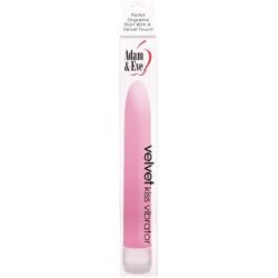 Adam & Eve Signature Toys Velvet Kiss Waterproof Vibrator, Pink, 6 Inch