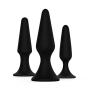 Naughty Anal Butt Plug - Silicone Sex Toy, Trainer, Prostate Massage - for Male, Female, and Beginner - Kit