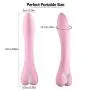Waterproof Vibrator Dildo for Women with 10 Vibration Modes for Effortless Insertion, ALOFA Silicone G Spot Vibrator Clitorial Vibrator for Exciting Stimulation- Ideal Sex Toy for Starters (Pink)