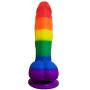Realistic Silicone Dildo, LZYAA Lifelike Rainbow Soft Big Dick G-spot Stimulator Suction Cup for Women Masturbation Couple Flirt
