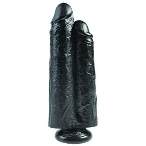 Pipedream Products King Cock 9" Two Cocks One Hole, Black, 24 Lb Pipedream Products King Cock 9" Two Cocks One Hole, Black, 24 Lb