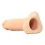 [WALLER PAA] 8&quot Silicone Hollow Male Penis Extension Strap-on Dong Cock