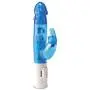 Siam Circus Krystal Wabbit Crystal Clear Rotating Pleasure Vibrator Clitoral Stimulator Blue