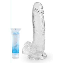 8.6 Inch Realistic Dîldɔ with Suction Cup+Lube