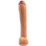 Aixidd Dîldɔ, Body Relax ，Waterproof Massage Hands-Free Belt Sucker Female Beginners Toy,14.9inch (Color : Skin)