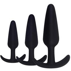 RITER 3pcs Silicone Amal Plug Six-Toys Massager for Women Beginner