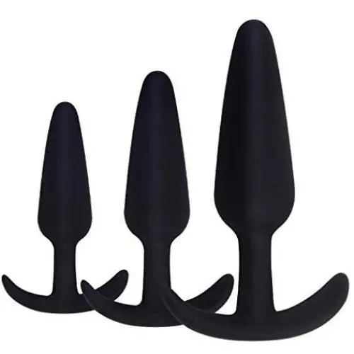 RITER 3pcs Silicone Amal Plug Six-Toys Massager for Women Beginner RITER 3pcs Silicone Amal Plug Six-Toys Massager for Women Beginner