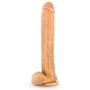 14" Extra Long Thick Realistic Dildo - Monster Cock and Balls Dong - Suction Cup Harness Cup - Sex Toy for Women - Sex Toy for Adults (Beige)