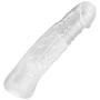 Reusable Condom Penis Sleeve Extender,Couple Membrum Penis Case Cover Dick Overstriking Erection Ipsism Sexual Intrest Stick Wand Fun Rod Sleeve (Transparent)