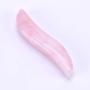 RSkull Massage Wand for Acupuncture Therapy Pointed Stick Treatment Gua Sha Scraping Tool, 100% Natural Rose Quartz Cambered QuartzJade Massage Wand Stone 1 Pcs (Rose Quartz)