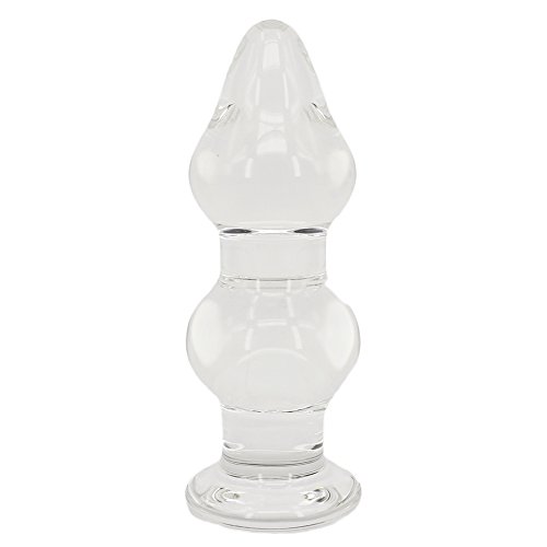 Gourd Shape Anal Sex Trainer Glass Pleasure Butt Plug Wand, Eastern Delights Elite Anal Sex Toy for Couples