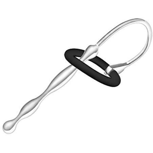 Raycity Stainless Steel Urethral Sound w/Silicone Dilator Catheter Penis Plug Tube Stretcher Ring for Beginner Men Raycity Stainless Steel Urethral Sound w/Silicone Dilator Catheter Penis Plug Tube Stretcher Ring for Beginner Men