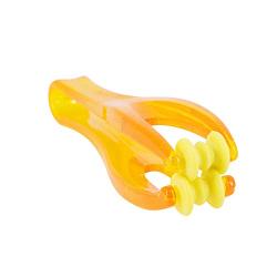 KIseki Joints Finger Massager Double Rubber Roller Massage Blood Circulation Tool Stress Relief Care Relax Massage Clear Orange