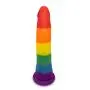 Pride Dildo - The 8" Silicone Rainbow Dildo With Suction Cup Pride Dildo - The 8" Silicone Rainbow Dildo With Suction Cup